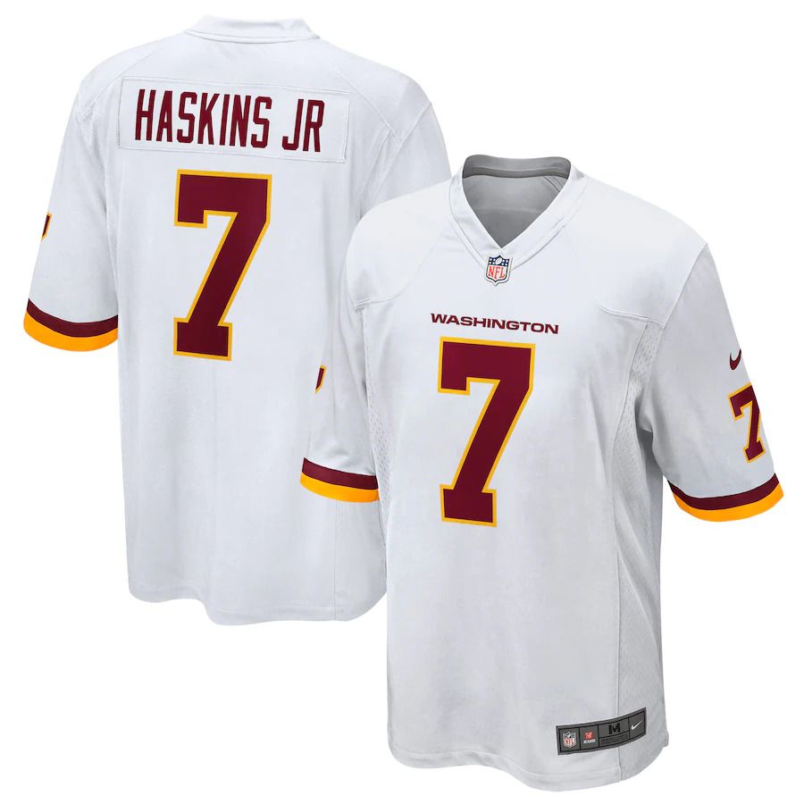 Men Washington Redskins 7 Dwayne Haskins Nike White Game NFL Jersey